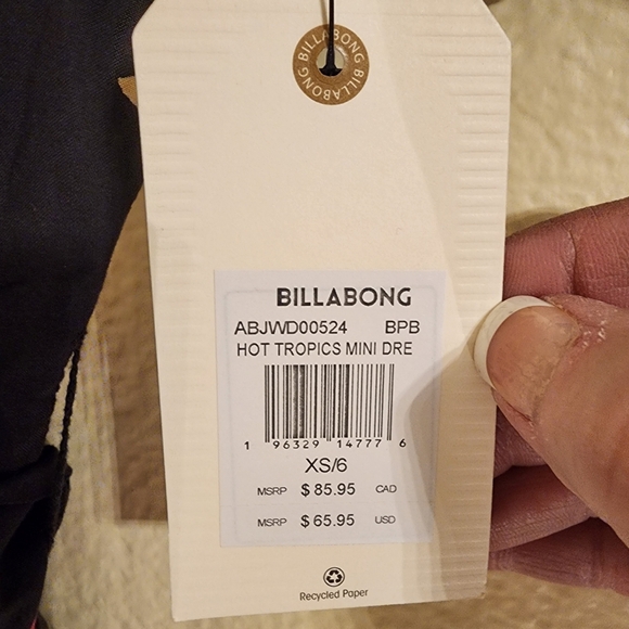 NWT Billabong Hot Tropics Mini Wrap Dress - Picture 4 of 6